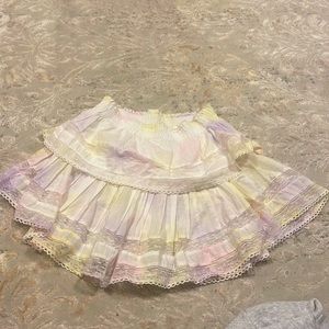 Rainbow love shack fancy skirt